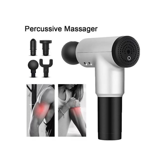Masseur de tissus - GRIS - Pistolet électrique - 6 vitesses - Silencieux - Rechargeable