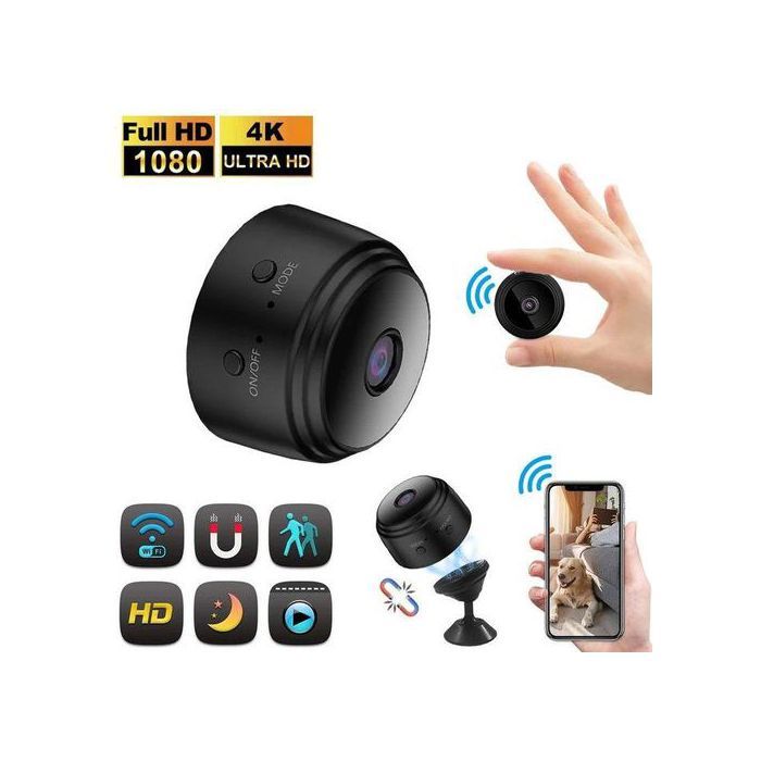 Caméra IP Mini A9 - Caméra de Sécurité - 1080p HD - Vision Nocturne - Ultra-compacte - Wi-Fi