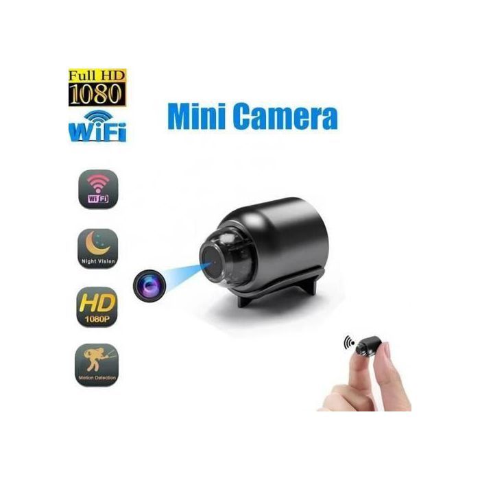 Caméra de surveillance - Mini - Intérieure - Vision nocturne - Sans fil - Alarme intelligente