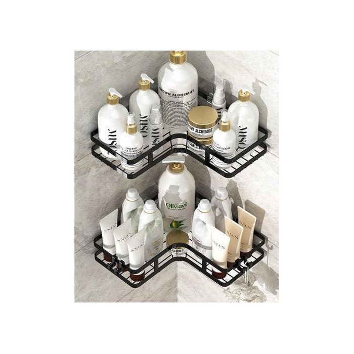 Support de rangement pour toilettes, étagère de salle de bain, étagère d'angle sans perçage