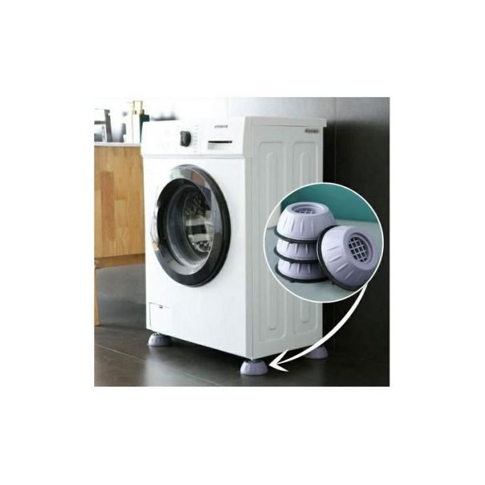 Support anti-vibration - Non spécifié - 4 pièces - Caoutchouc - Noir - Amortisseur pour machine à laver