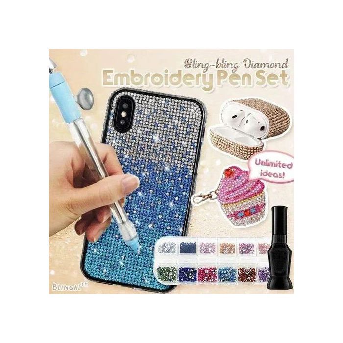 Stylo Outil de broderie peinture strass diamant, décoration pour Telephone , sac, ongles, vetements, chaussures...