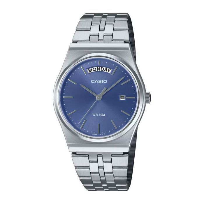 Montre - Casio - MTP-B146D-2AV - Acier inoxydable - Étanche 5 bar - Cadran bleu