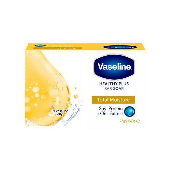 Savon - Vaseline - Healthy Plus - Hydratation Totale - Protéine de Soja - Extrait d’Avoine 75g