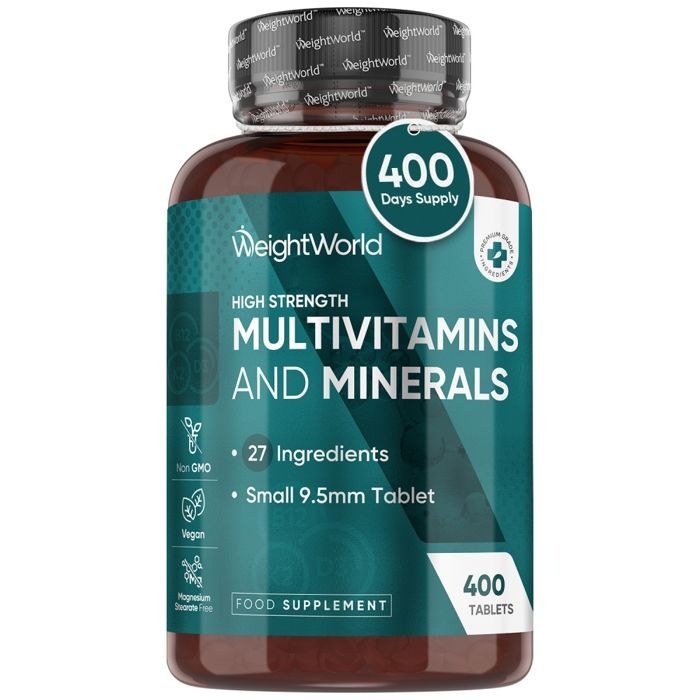 Multivitamines et Minéraux - 400 comprimé végétaliens, 27 vitamines et minéraux