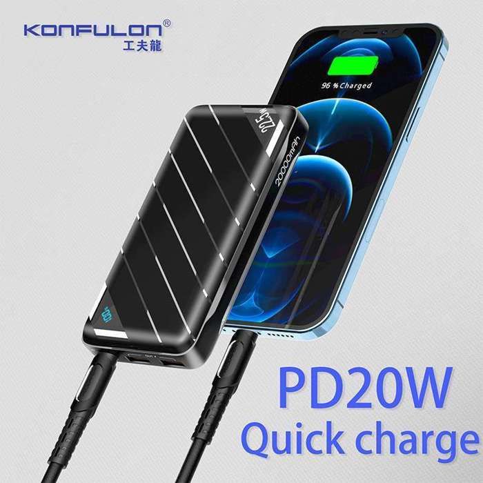 Power Bank Q13Q-20000 mAh- Charge rapide, large capacité jusqu’à 04 charges, et 03 appareils simultanément