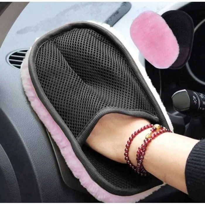 Gant de Lavage Voiture en Laine Épaisse – Polissage, Cire & Nettoyage Sans Rayures