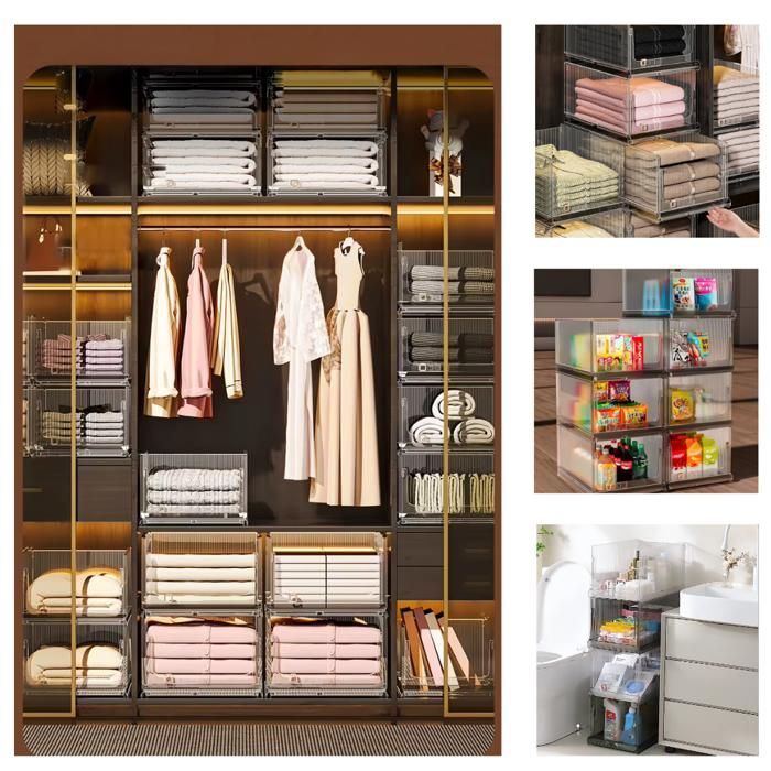 Bac pour rangement parfait des vêtements robuste pliable