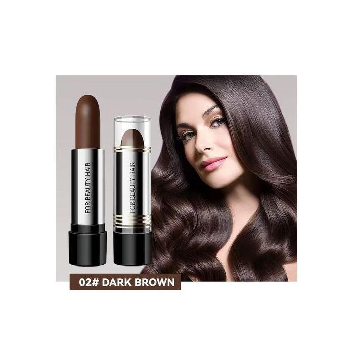 MLSMILE Stick Teinture Cheveux Temporaire Marron Foncé 4g – Couvre Cheveux Blancs & Racines, Facile à Appliquer