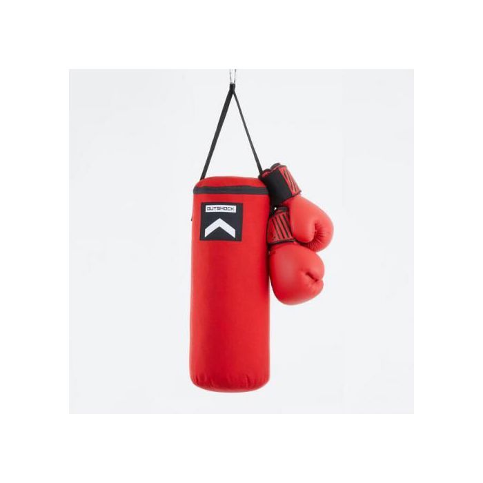 Sac de Boxe Avec Gants Pour Enfant Taille 52cm et Poids de 5kg Tissu Synthétique