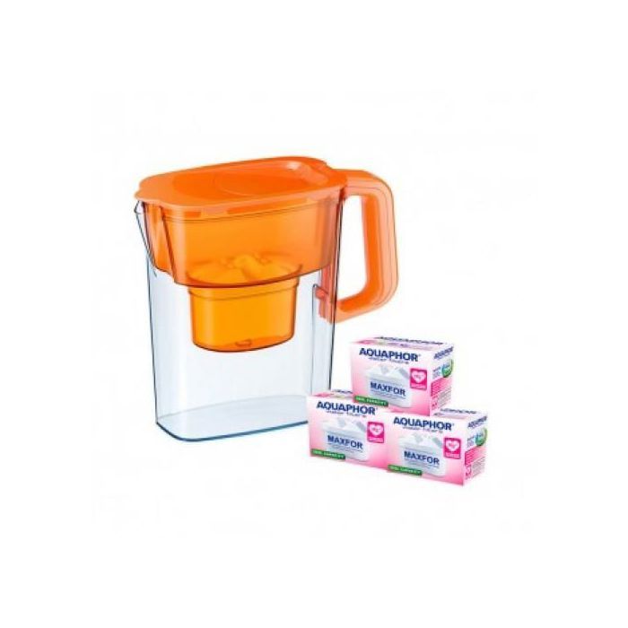 Carafe Filtrante TIME 2,5L Filtre Purificateur + 3 Cartouches Filtrantes Mg+