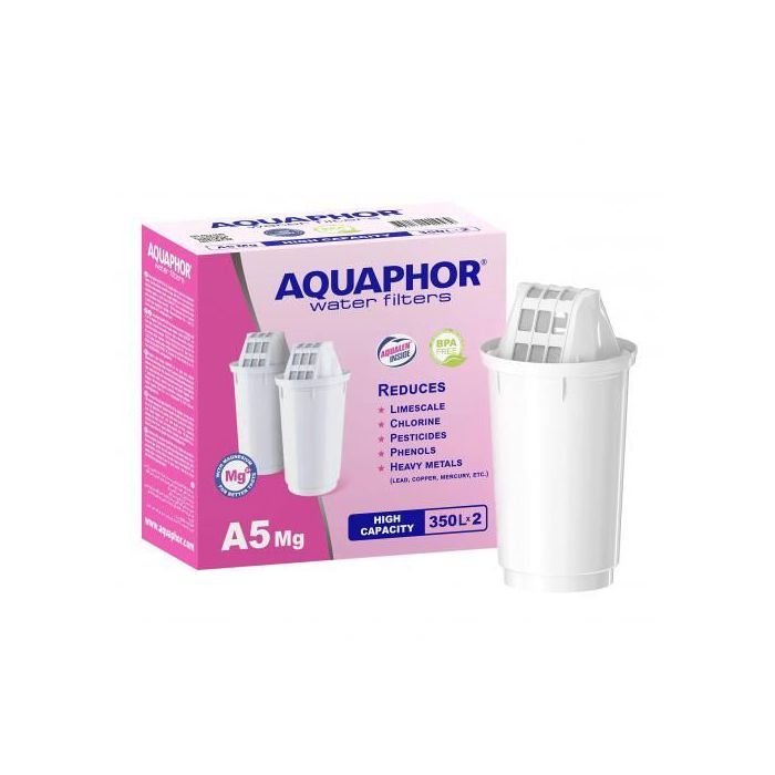 Pack de 2 Cartouches Filtrantes A5  Magnesium 2+ ( 350 Litres ) Tous les Carafes