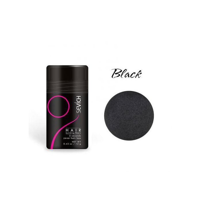SEVICH Fibres Capillaires Densifiantes 12g NOIR Poudre en Kératine Naturelle