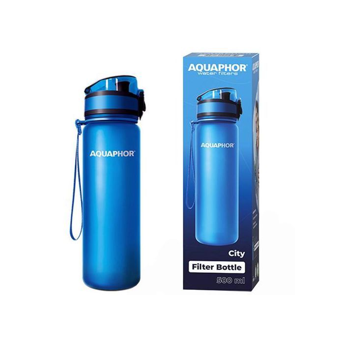 Bouteille Filtrante bleue En Tritan 500ML avec une Cartouche Filtrante Remplaçable