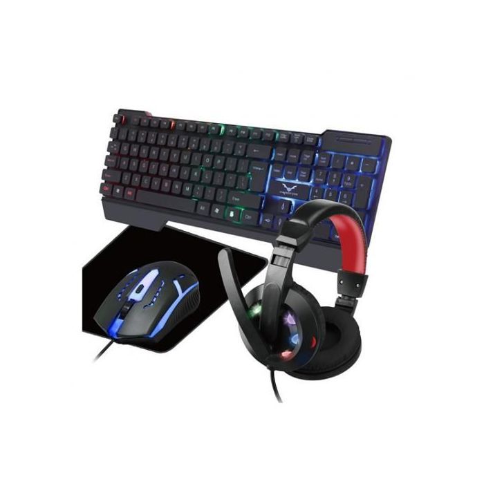 Citytek Pack Gaming 4 en 1 ( Casque + Clavier + Souris + Tapis de Souris ) RGB