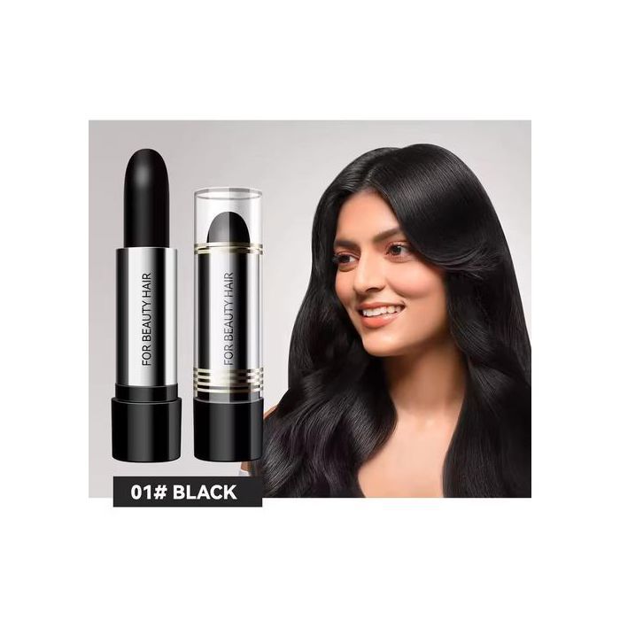 MLSMILE Stick Teinture Cheveux Temporaire Noir 4g – Couvre Cheveux Blancs & Racines, Facile à Appliquer