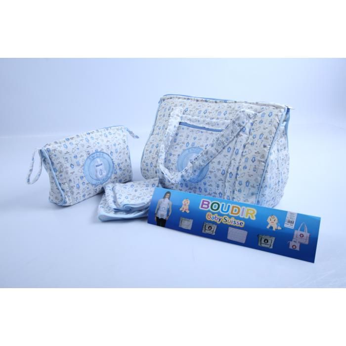 Sac ouatine avec trousse et matelas à langer brodés 5034