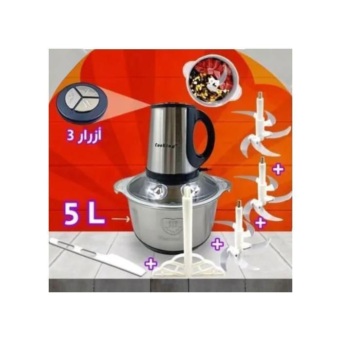 Cooking Hachoir électrique à viande 5 lames en acier Inoxydable avec 5 Litre