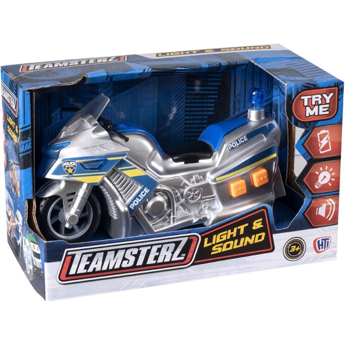 Véhicule - Teamsterz - Petit Modèle Police Motorbike - Sons & Lumières - Bleu - Pour Enfant