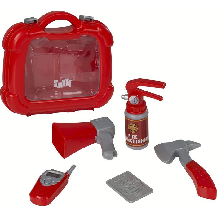 Jeu de rôle - Pompiers - Valisette Pompiers - 5 pièces - À partir de 5 ans - Rouge