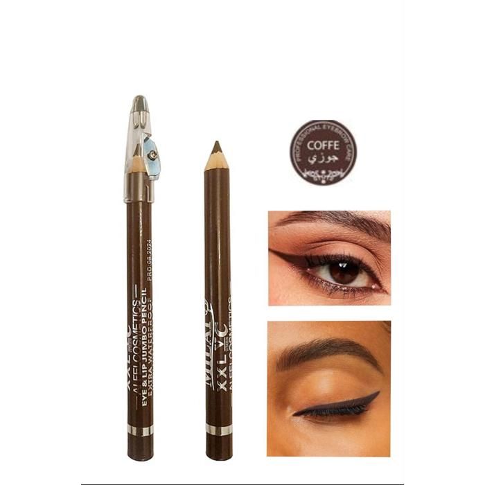 Crayon à sourcils - Jumbo XXL - Couleur Marron - Enrichi en Vitamine E et A - Extra Waterproof