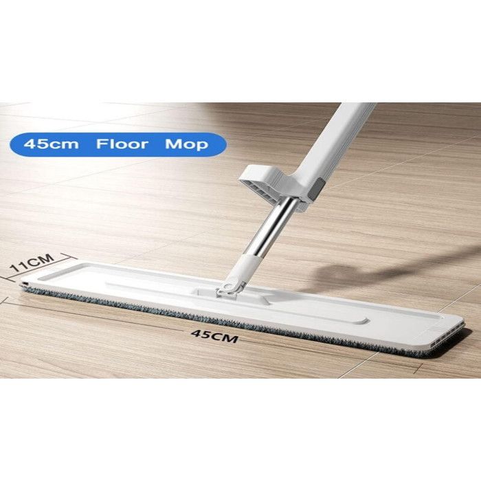 Balai serpillère professionnel en microfibre, balai plat avec manche en acier inoxydable,