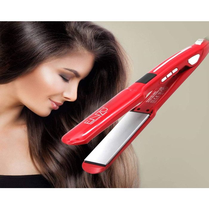 ENZO Hair Straightener With LCD Display Salon Electric Flat Iron