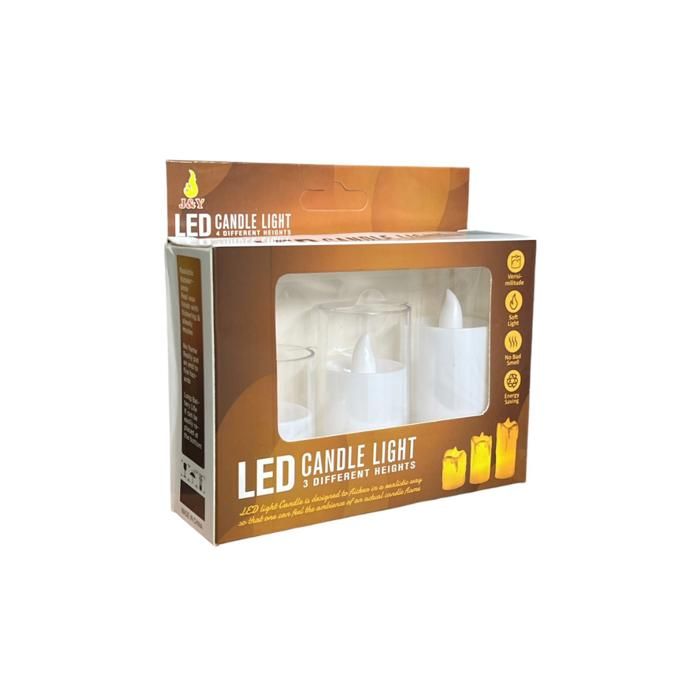 Bougies LED en acrylique - YATOUT - 4x5 cm - Blanc - Intérieur - Design contemporain