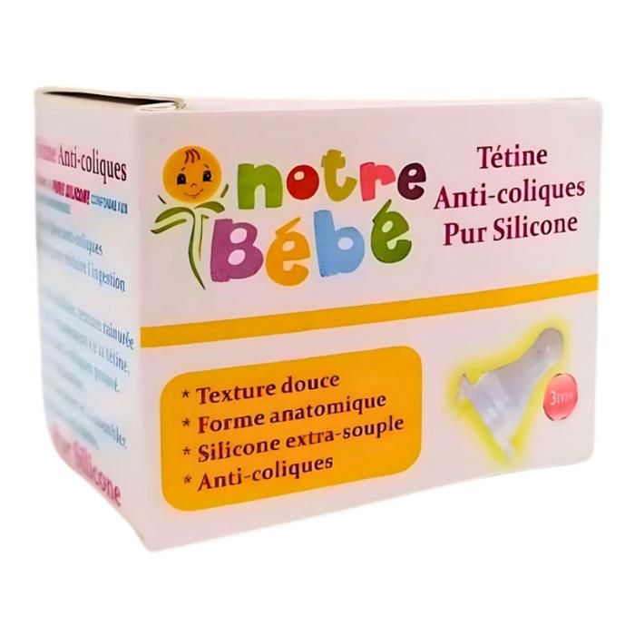TETINE SILICONE ANTI COLIQUE 3MOIS