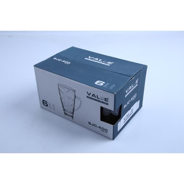 Lot de 6 mugs en verre 365 ml