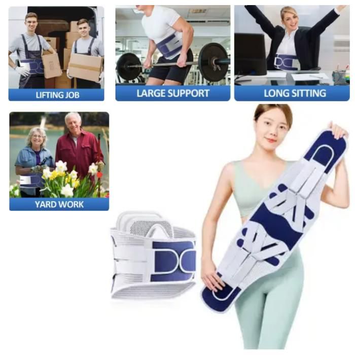 Ceinture de soutien lombaire - Non spécifié - Taille L - 4 supports - Soulagement douleur - Mixte