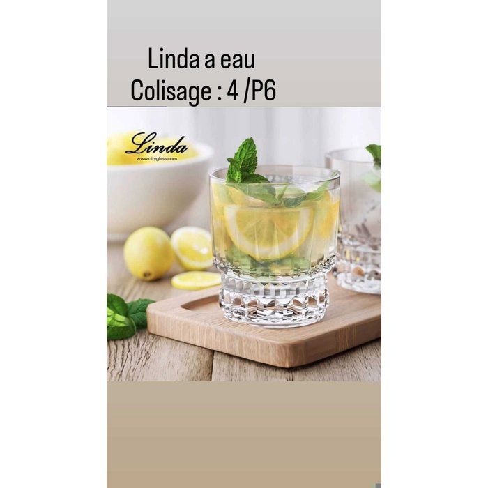 Apportez une touche de sophistication à votre table avec les verres à eau Linda, à la fois élégants et robustes.