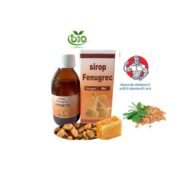 Sirop de Fenugrec miel 100% Bio 125ml