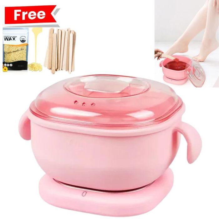 Chauffe-cire pliable, 400 ml, pour épilation + Cire dépilatoire 100g et x10 Spatules pour cire Gratuit