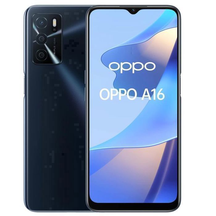 Oppo A16 Smartphone 4G LTE Dual SIM - Helio G35 Octa-Core 2.3 GHz - 4 Go RAM, 64 Go Stockage - IPX4