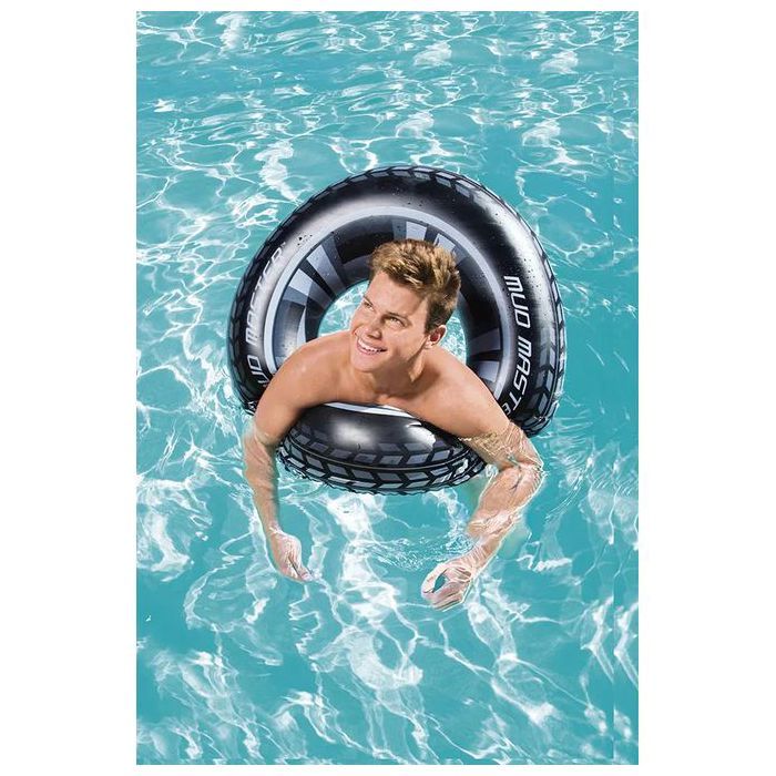 Bouée gonflable - BESTWAY - Mud Master - Diamètre 91 cm - Motif pneu - PVC