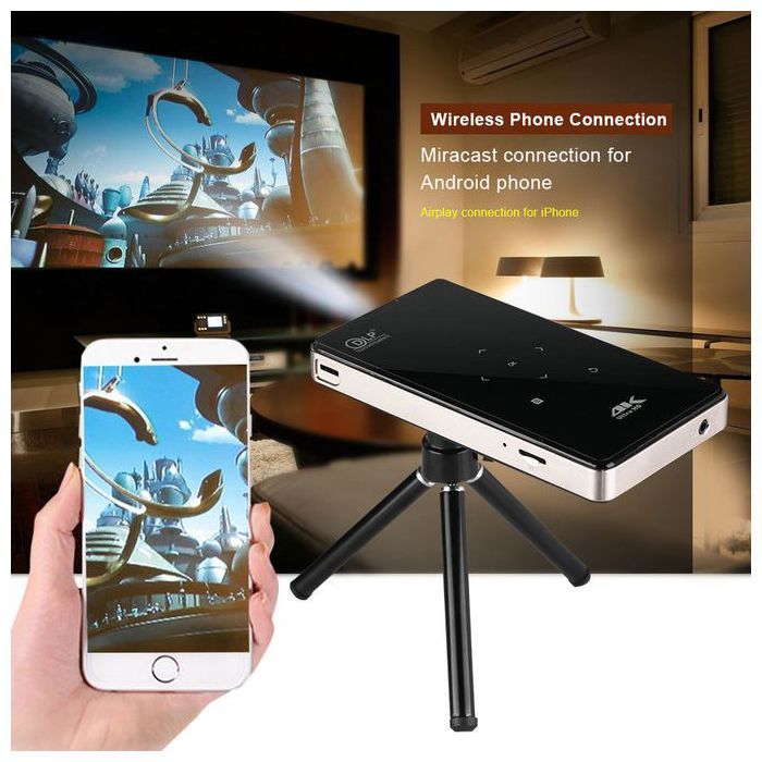 Mini Led Projector Projecteur P09 4K 3D DLP 2GB RAM 32GB ROM Android