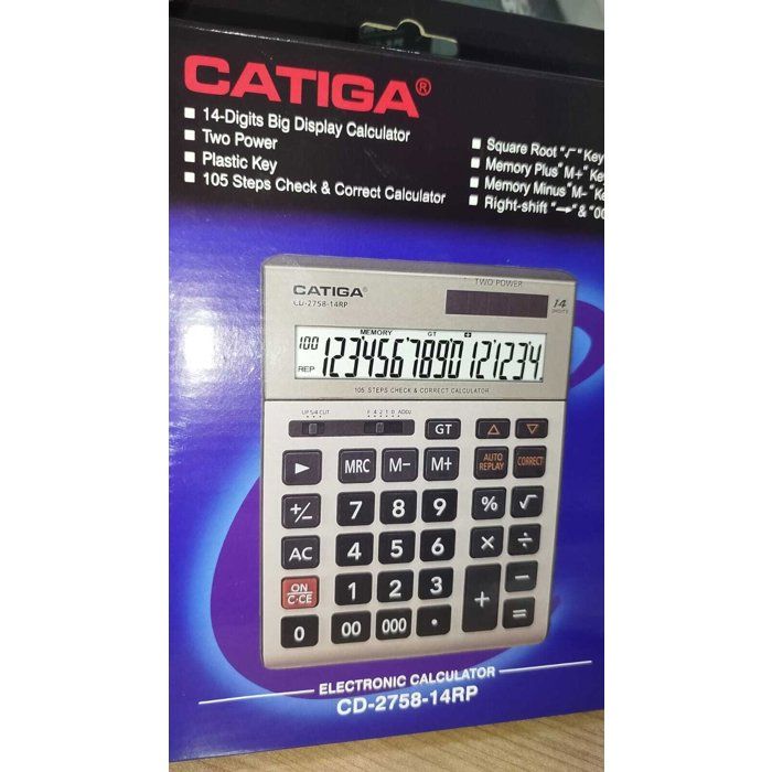 Calculatrice Électronique de Bureau CATIGA CD-2758-14RP