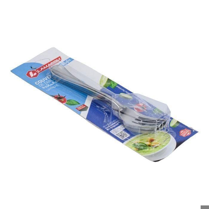 Ensemble de fourchettes - Inox - 6 grandes - Lavable au lave-vaisselle - Accessoires de cuisine