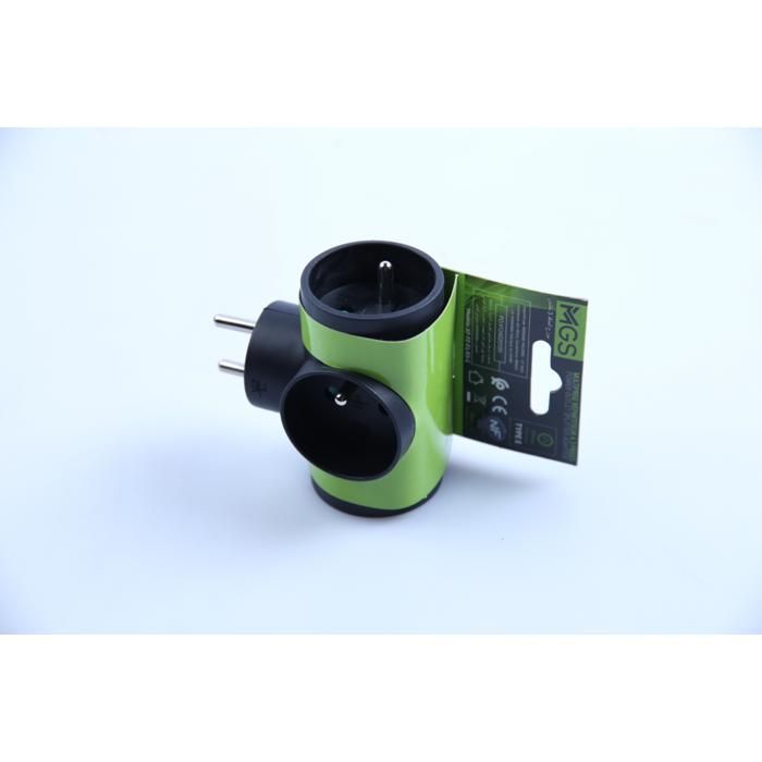 Multiprise - MGS - Répartiteur 3 prises - Intérieur - Compacte - Prêt à poser