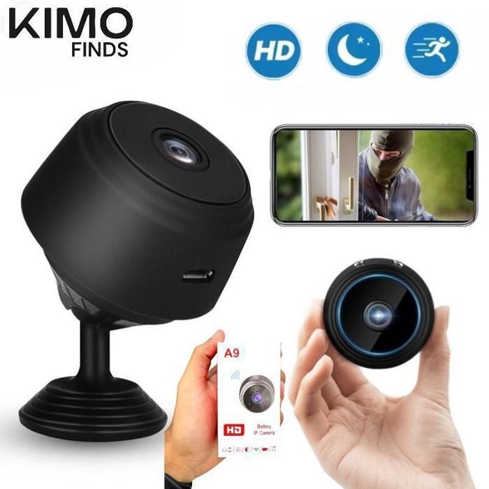 SXT1 A9 Mini Caméra Sécurité WiFi - Vision HD, Détection Intelligente, capteur caméscope Pour Maison/Bureau