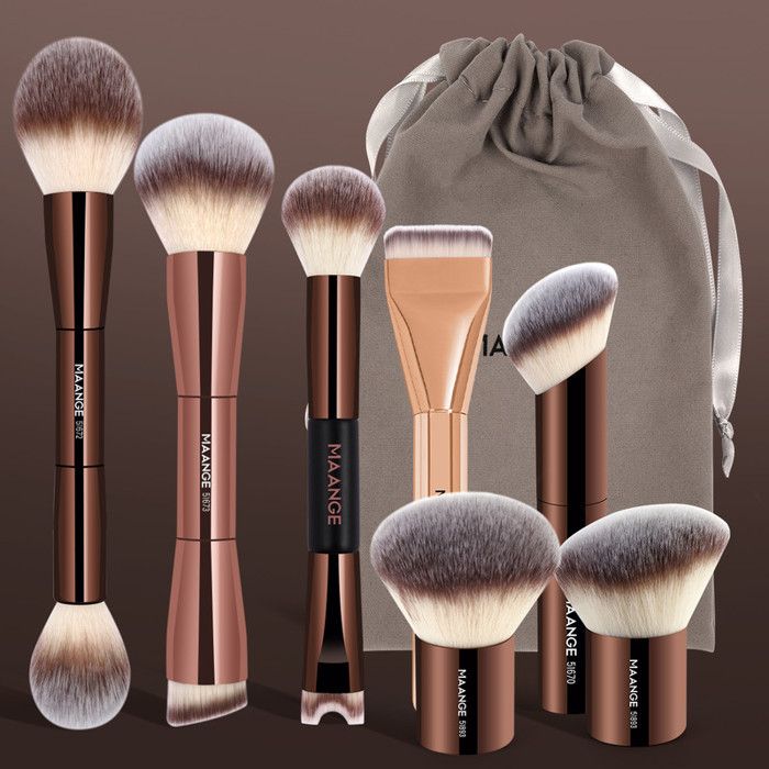 Pinceaux de maquillage - Non spécifié - 7 pièces - Aluminium durable - Idéal pour débutants et pros - Sac inclus