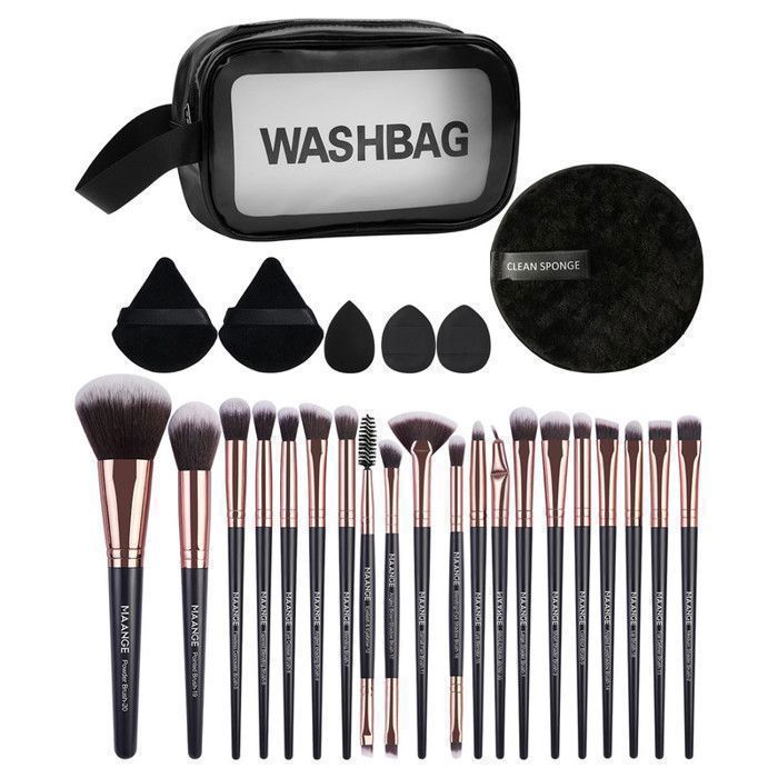 Kit de 20  Pinceaux de maquillage - Noir et Doré
