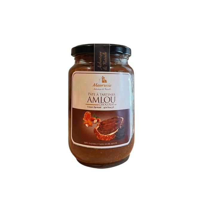 Amlou au Chocolat Noir 100% Cacao 350g – Sans Sucre Ajouté