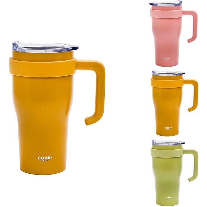 Mug de transport - COOK - Mini Miami - 600 ml - Acier inoxydable - Multicolore