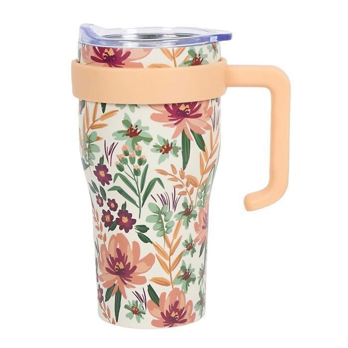Mug de transport - COOK - Mini Miami - 600 ml - Motif floral - Couleur aléatoire