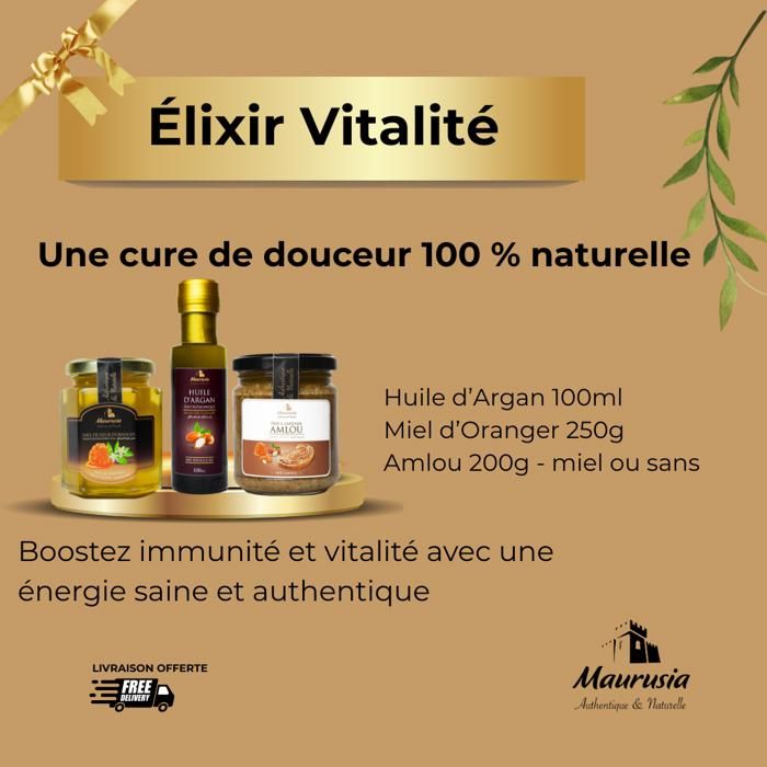 Elixir Vitalité - Amlou , Huile d'Argan et Miel d'Oranger
