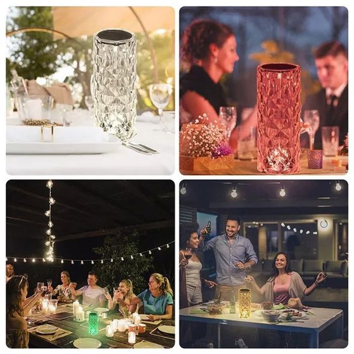 Veilleuse tactile - GENERIC - Lampe de chevet - 16 couleurs - Design contemporain - Acrylique transparent