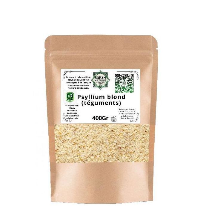 SOHAN NATURE Psyllium blond 400 gr probiotiques Ispaghul