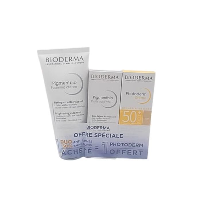 Bioderma Pigmentbio Foam 200ml + Daily Care SPF50 + Crème Teinte Claire Pack